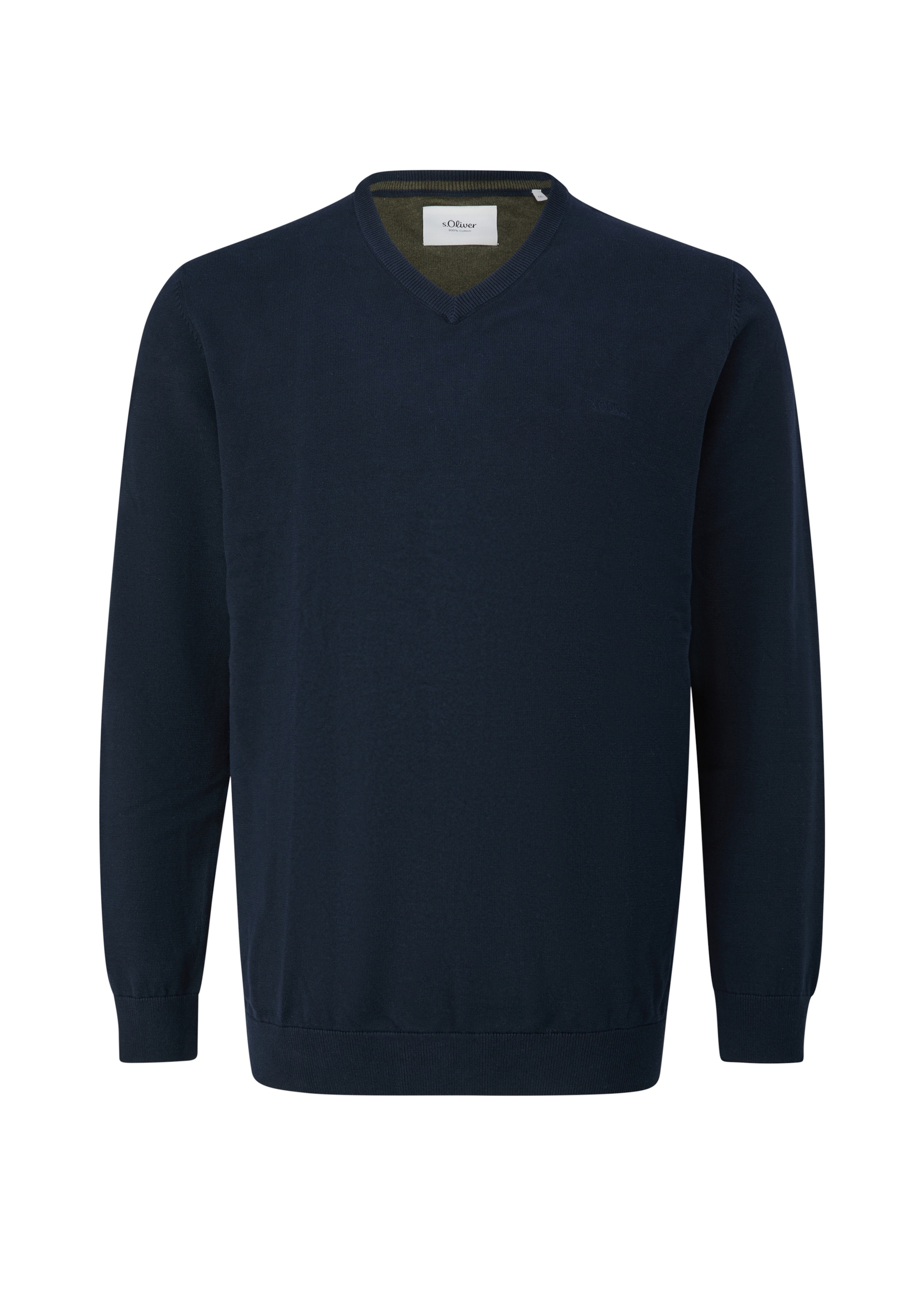 s.Oliver Men Big Sizes Trui in Blauw: voorkant