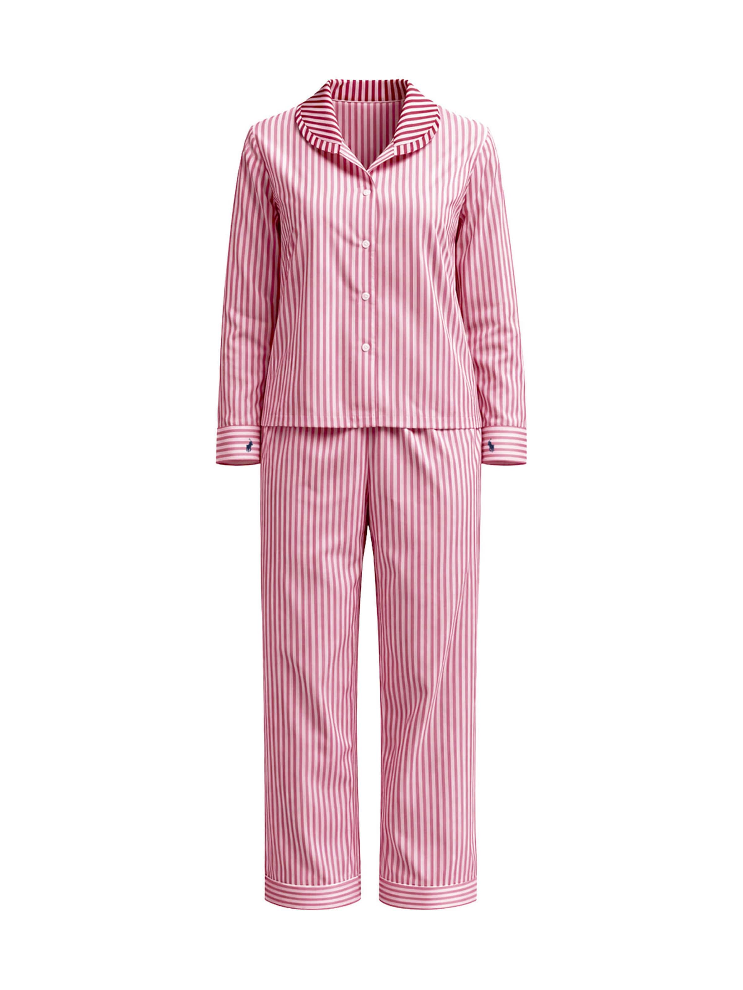 Pyjama ' Shirting Stripes ' Polo Ralph Lauren en rose : devant