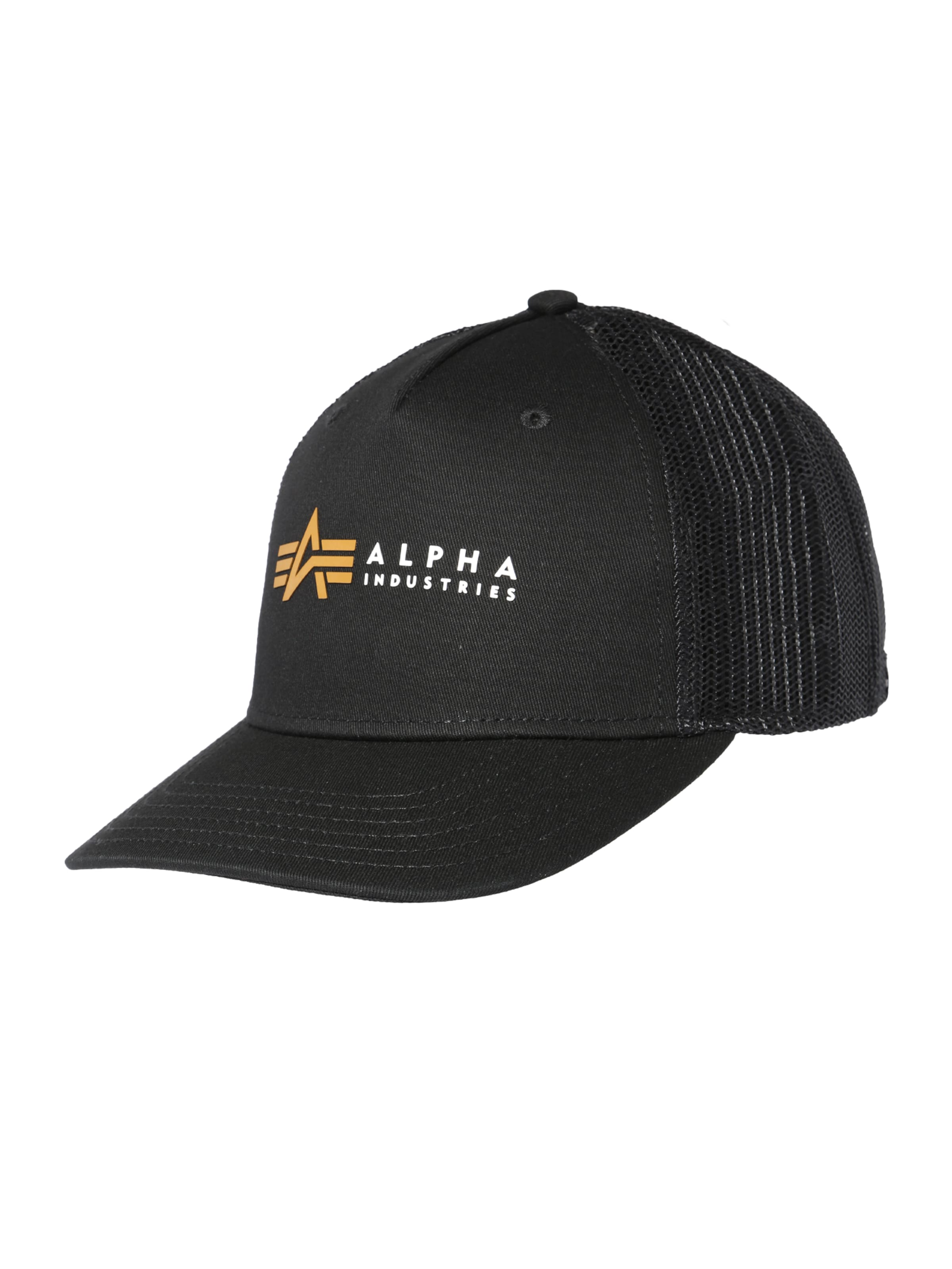 Casquette ALPHA INDUSTRIES en noir : devant