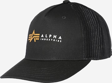 Casquette ALPHA INDUSTRIES en noir : devant