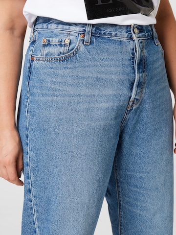 Levi's® Plus Regular Jeans '501® Original Crop' i blå