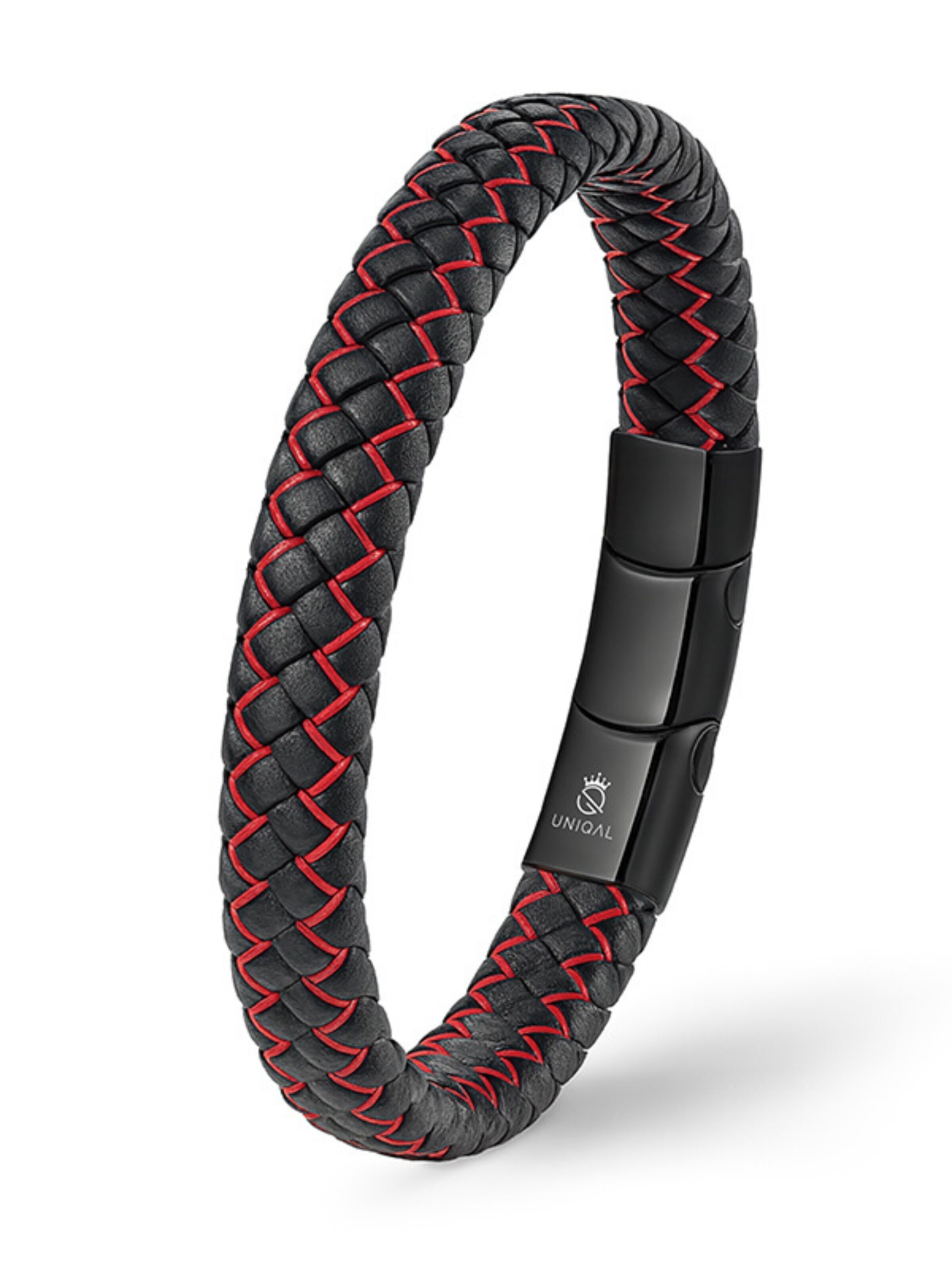 UNIQAL Bracelet 'LEDERARMBAND HERREN' in Red: front