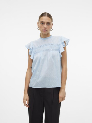 VERO MODA Blouse 'VMTrine' in Blauw: voorkant