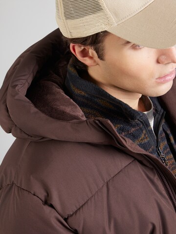 HOLLISTER Zimska jakna | rjava barva