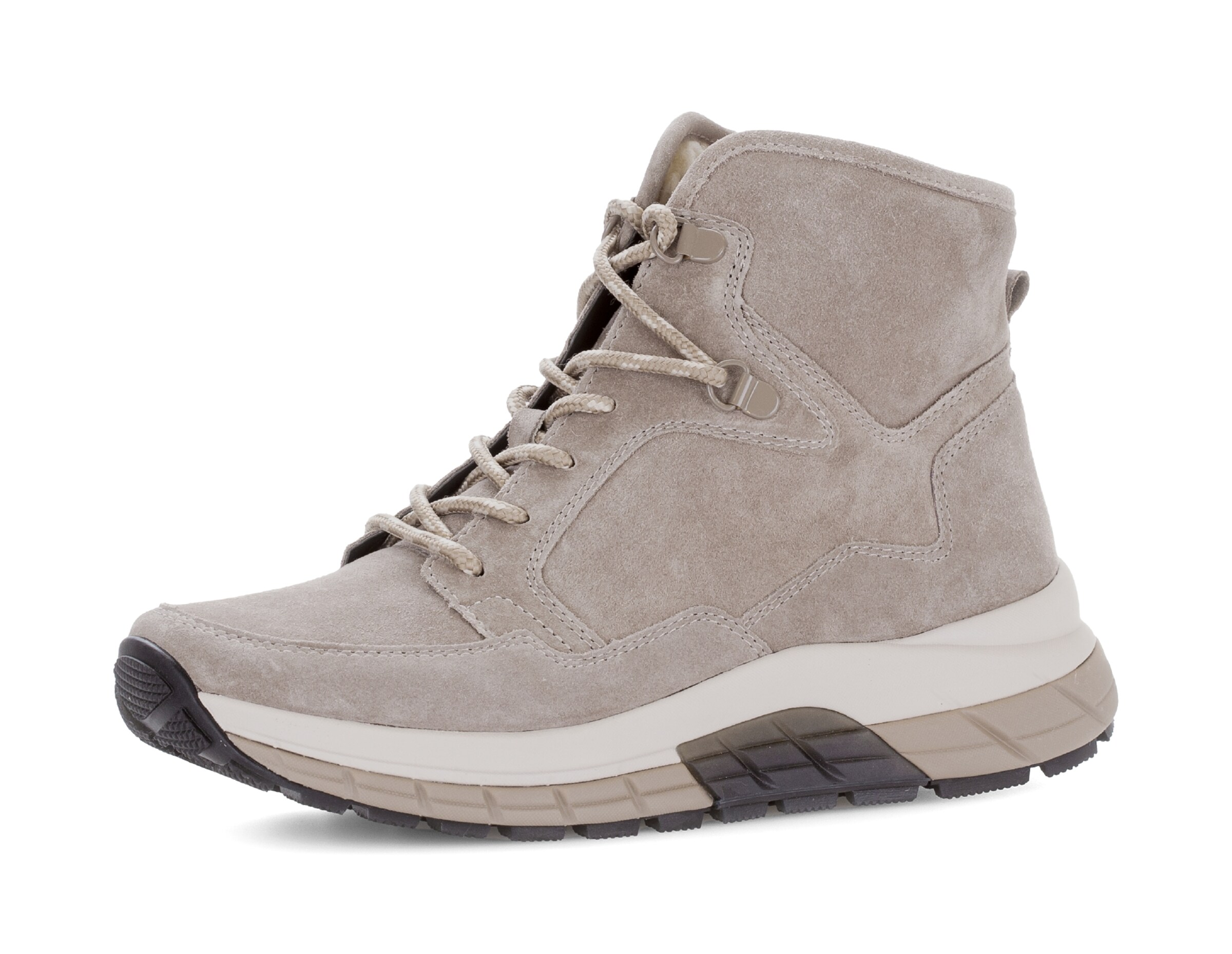 Gabor Rollingsoft Lace-Up Ankle Boots 'Rollingsoft' in Beige: front