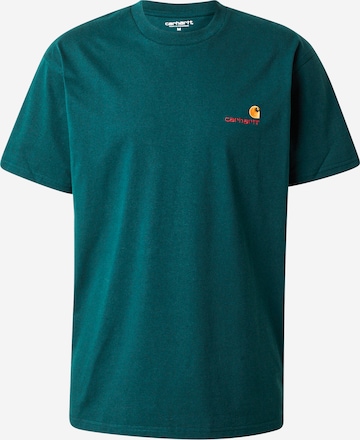 Maglietta 'American Script' di Carhartt WIP in verde: frontale