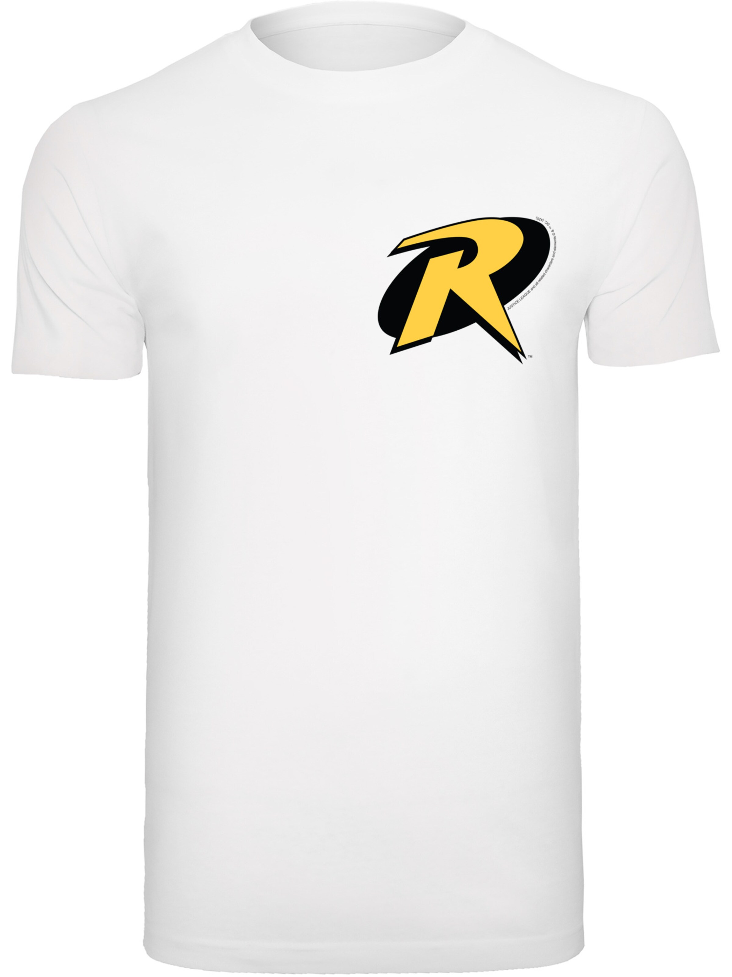 F4NT4STIC Shirt 'DC Comics Batman Robin' in Wit: voorkant