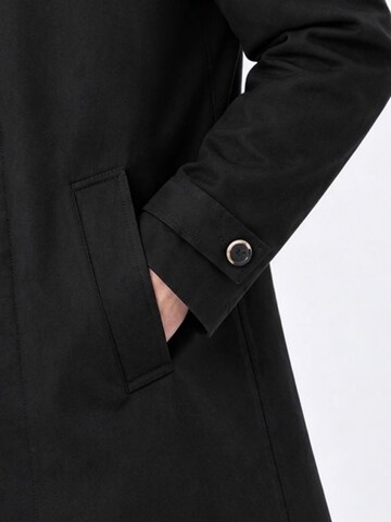 ALLTHEMEN Between-Seasons Coat 'Nebel' in Black