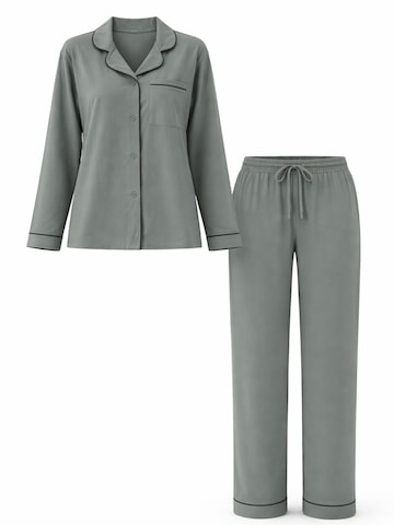 LEAFLETIC Pyjamas 'Leafletic Women’s Nightwear Long set' i grøn: forside