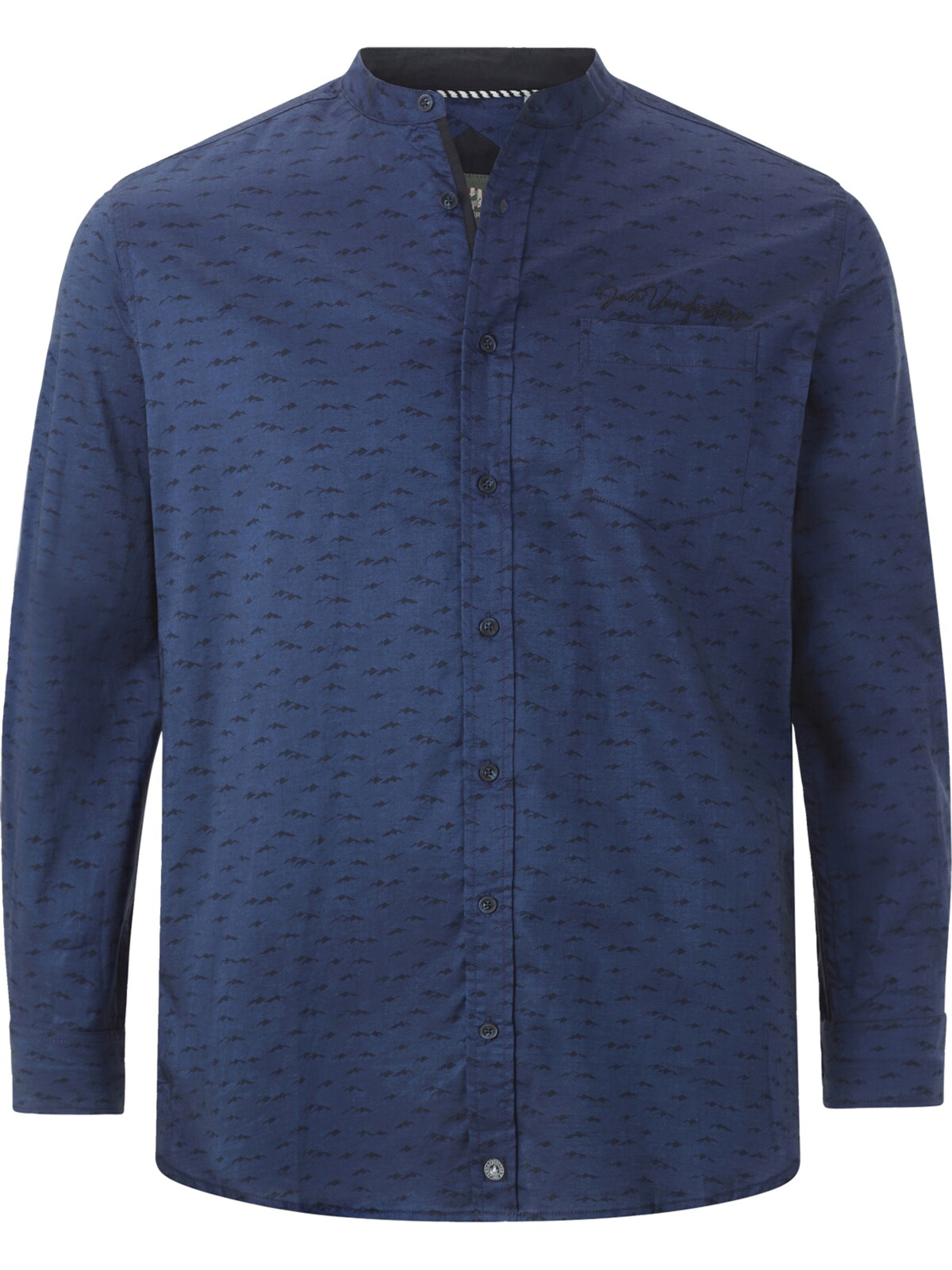 Jan Vanderstorm Hemd 'Leifbjorn' in Blau: Vorderseite