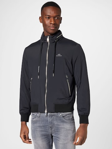 ARMANI EXCHANGE Between-Season Jacket 'Tessuto' in Black: front