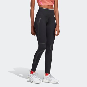 ADIDAS BY STELLA MCCARTNEY - Skinny Calças de desporto 'Truepace ' em preto: frente