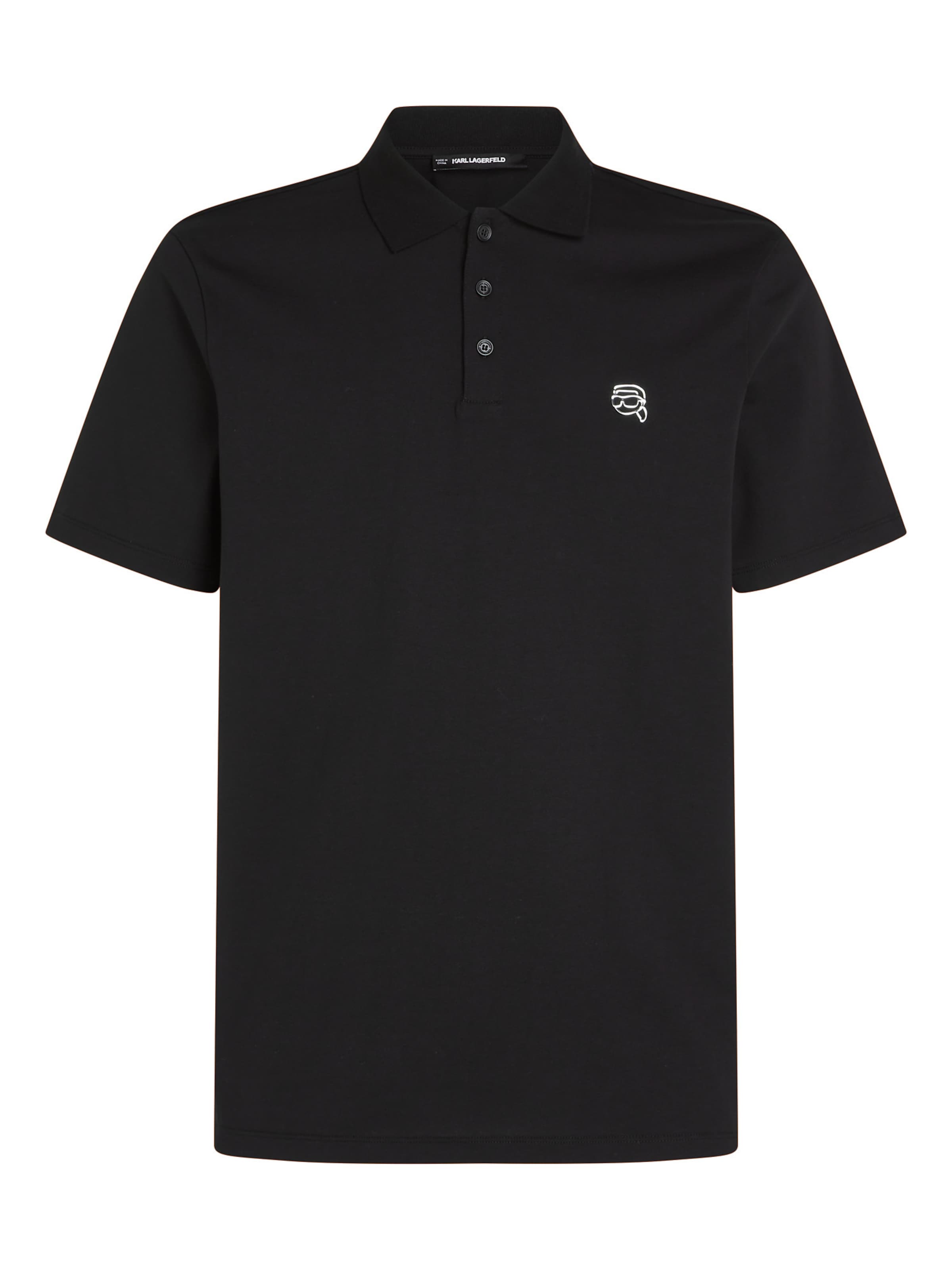 Karl Lagerfeld Тениска 'IKON' в черно: отпред