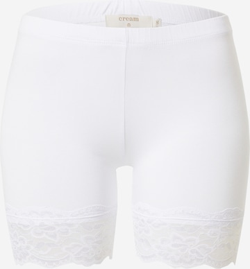 Cream Skinny Παντελόνι 'Matilda' σε λευκό: μπροστά