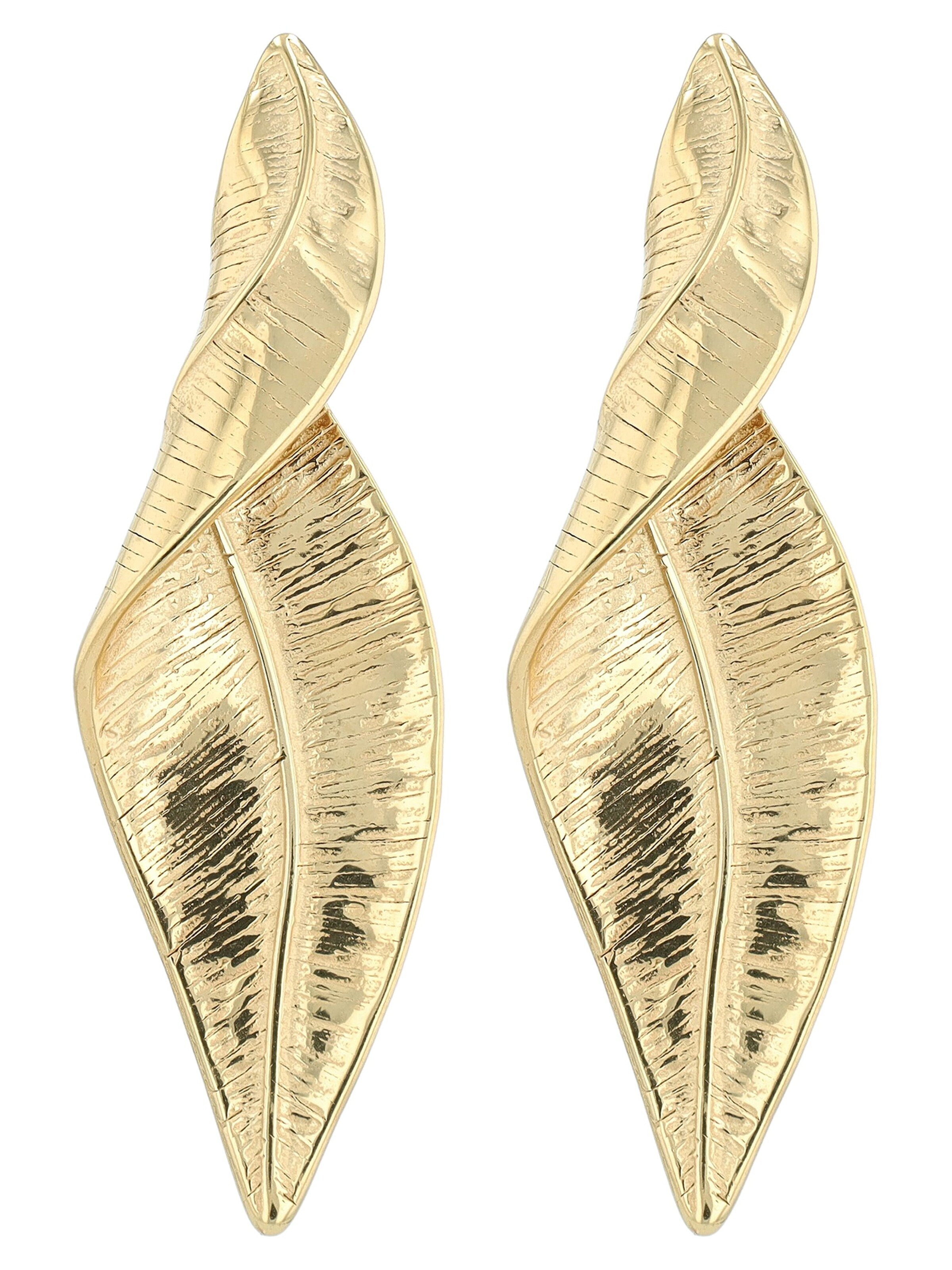 Akzent Ohrringe 'Valka, silberfarbig, langlebig'‌‌‌‌‌‌‌ in Gold: Vorderseite