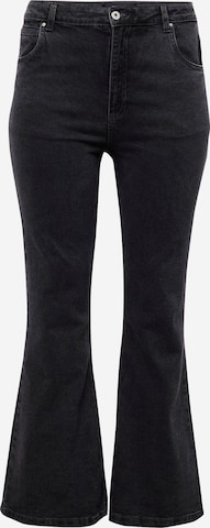 Cotton On Flared Jeans in Black: front