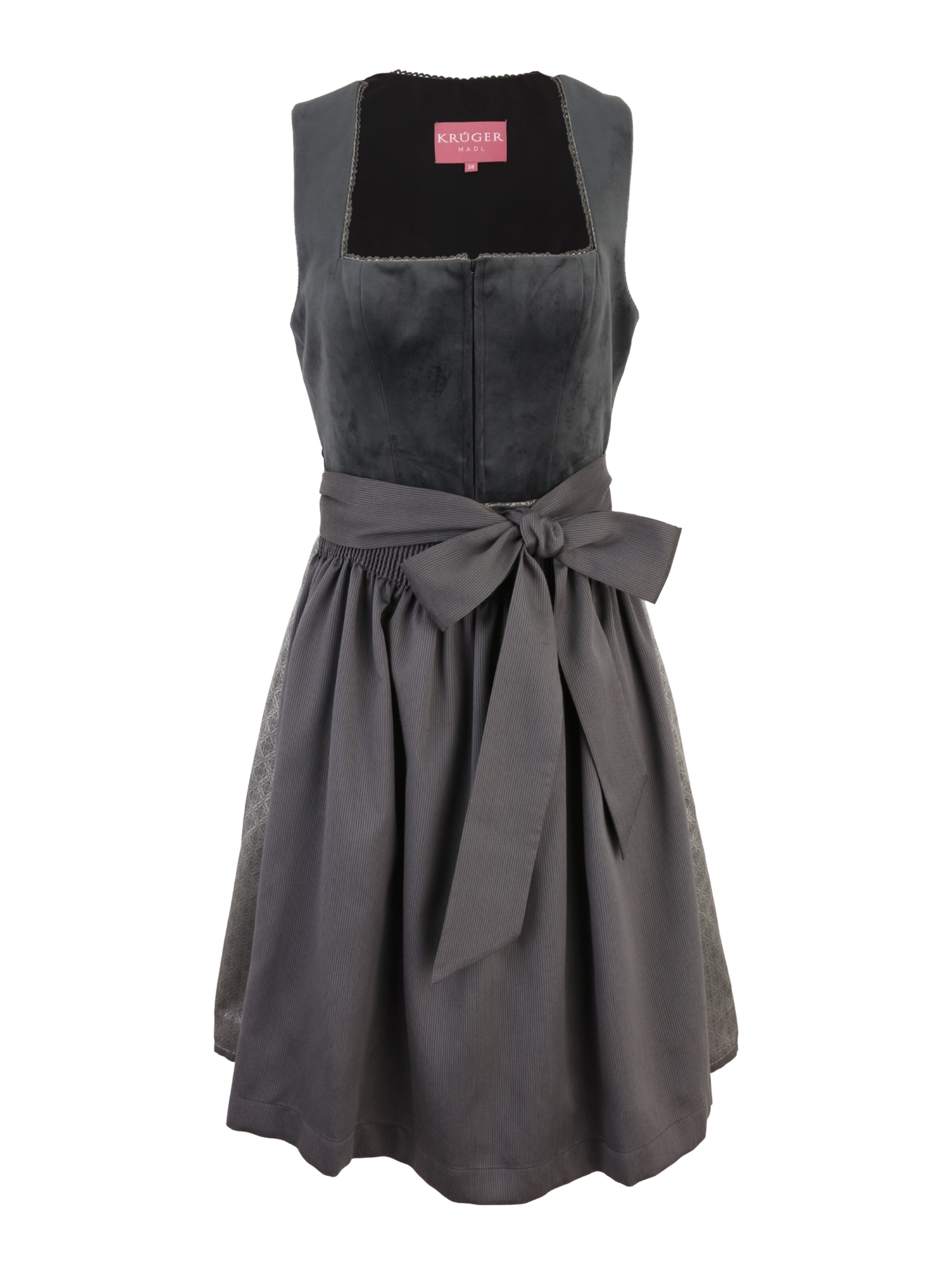 Krüger Madl - Vestido tiroleses en gris: frente