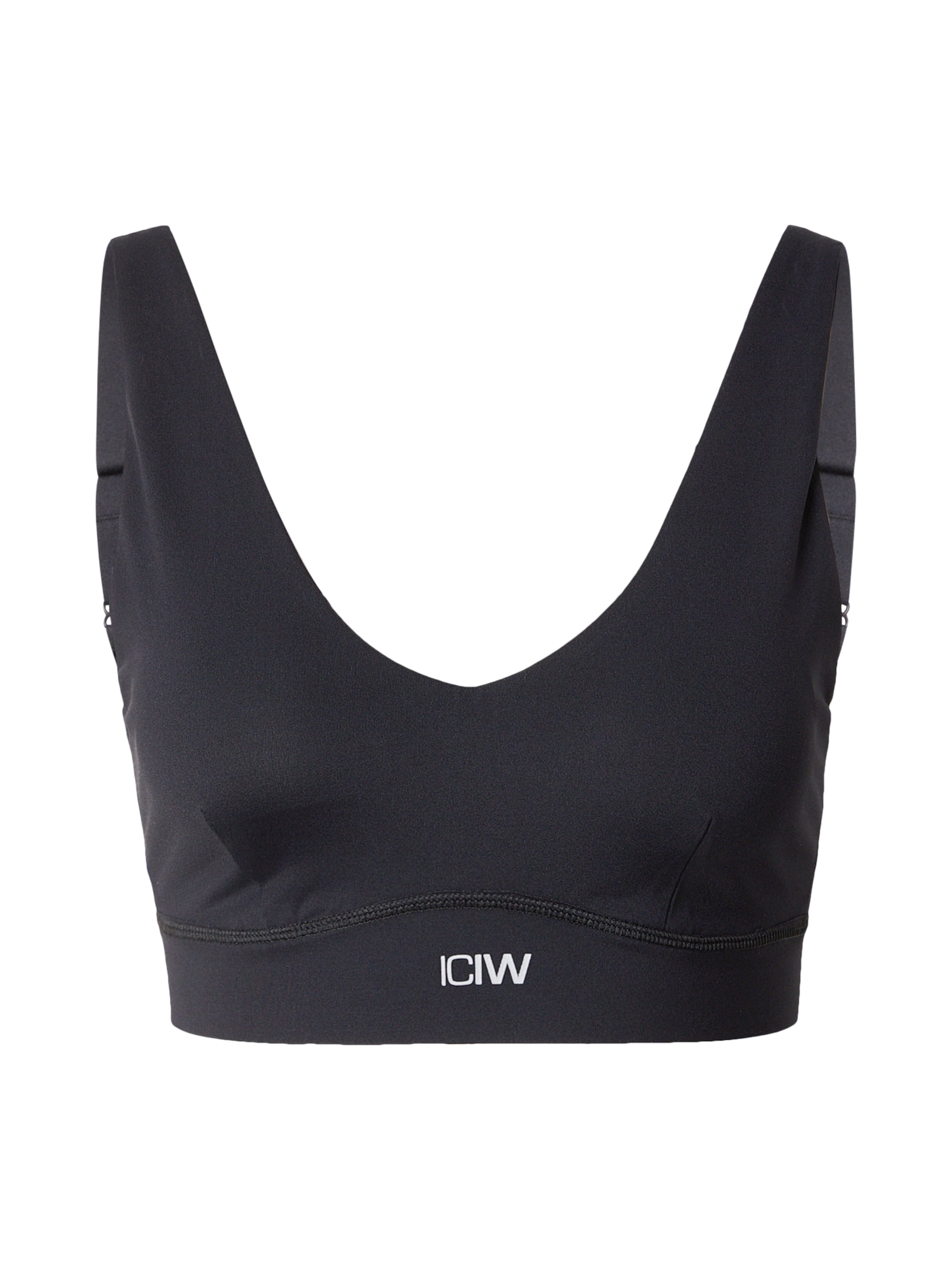 ICANIWILL Μπουστάκι Αθλητικό σουτιέν 'Essential' σε μαύρο: μπροστά
