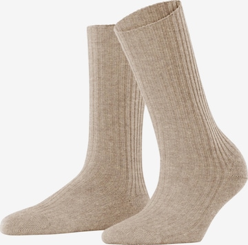 FALKE Socken 'Cosy Wool Boot' in Beige: Vorderseite