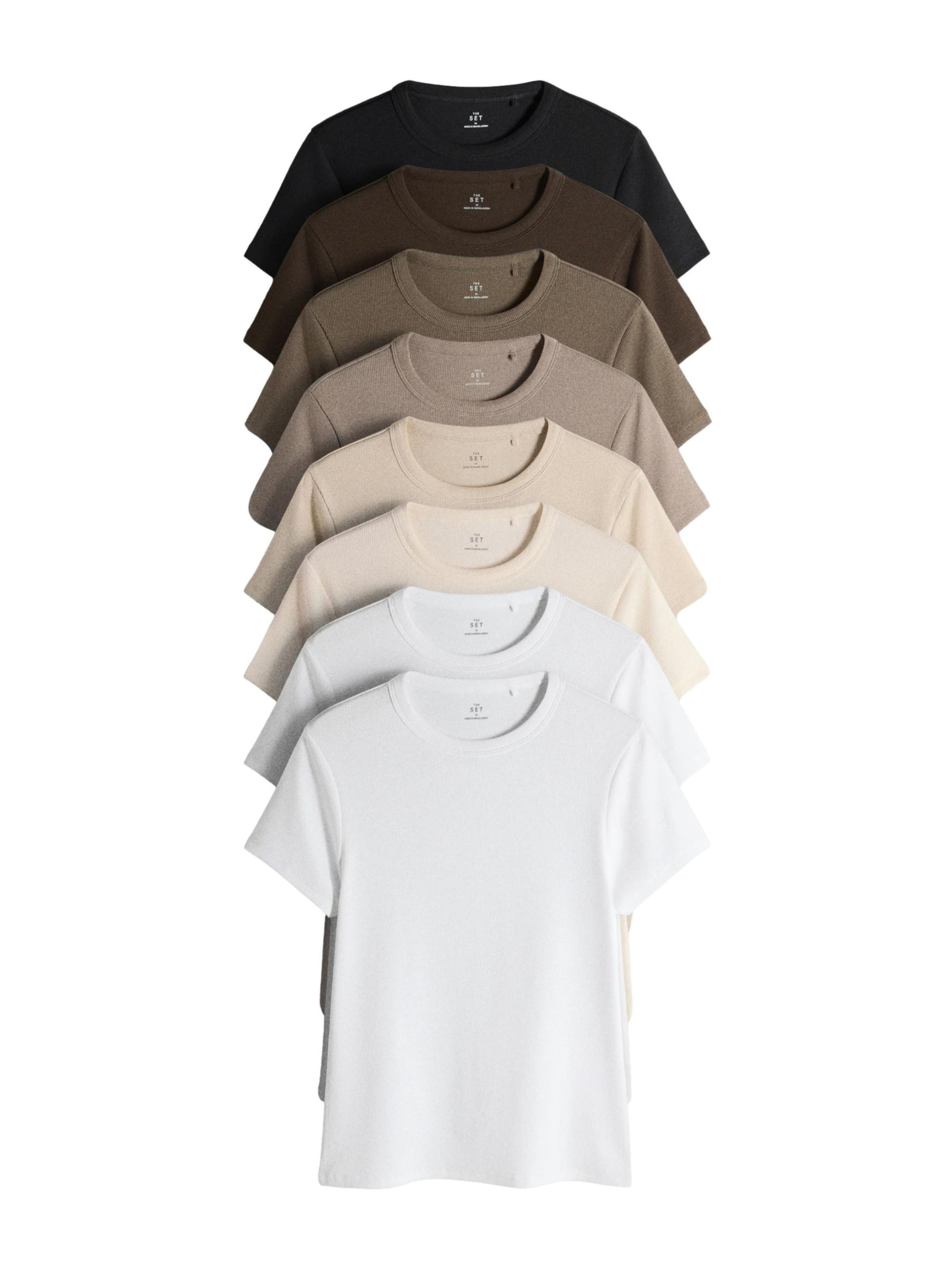 T-shirt The Set en beige : devant