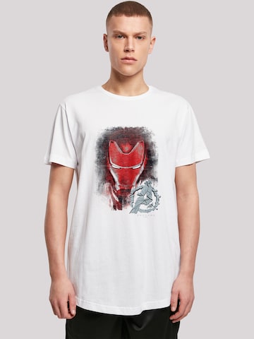 F4NT4STIC T-Shirt 'Marvel Avengers Endgame Iron Man Brushed' in Weiß: predná strana
