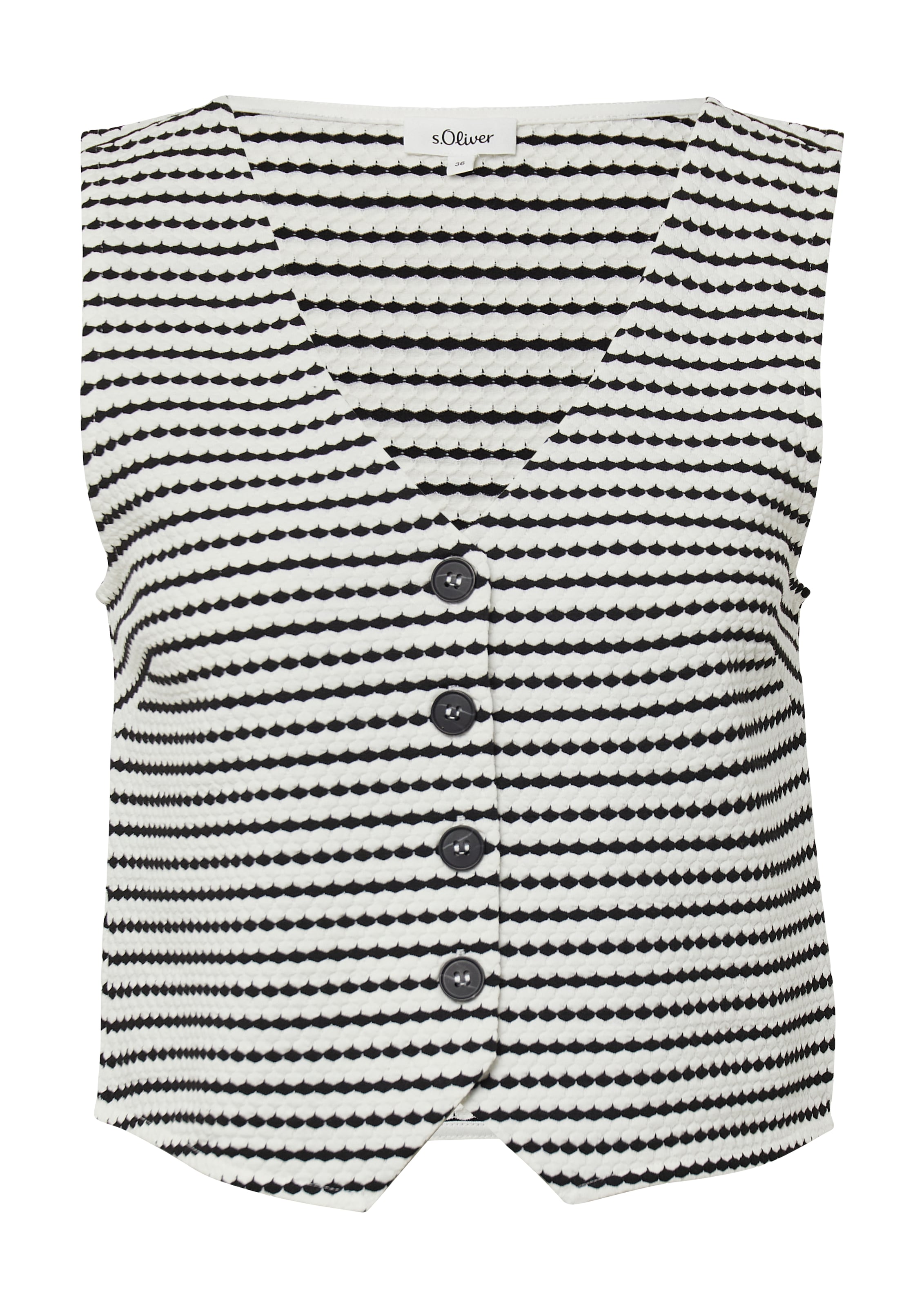 s.Oliver Gilet in Beige: voorkant