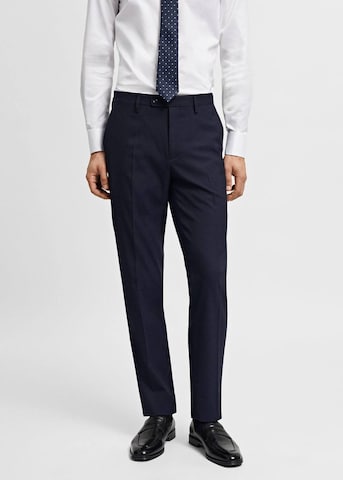 MANGO MAN Slim fit Pants 'Brasilia' in Blue: front