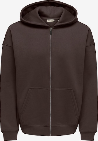 Only & Sons Bluza rozpinana 'ONSCeres' w kolorze brązowy: przód
