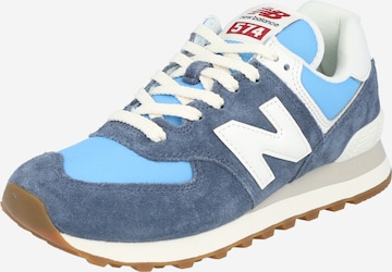 Sneaker bassa '574' di new balance in blu: frontale