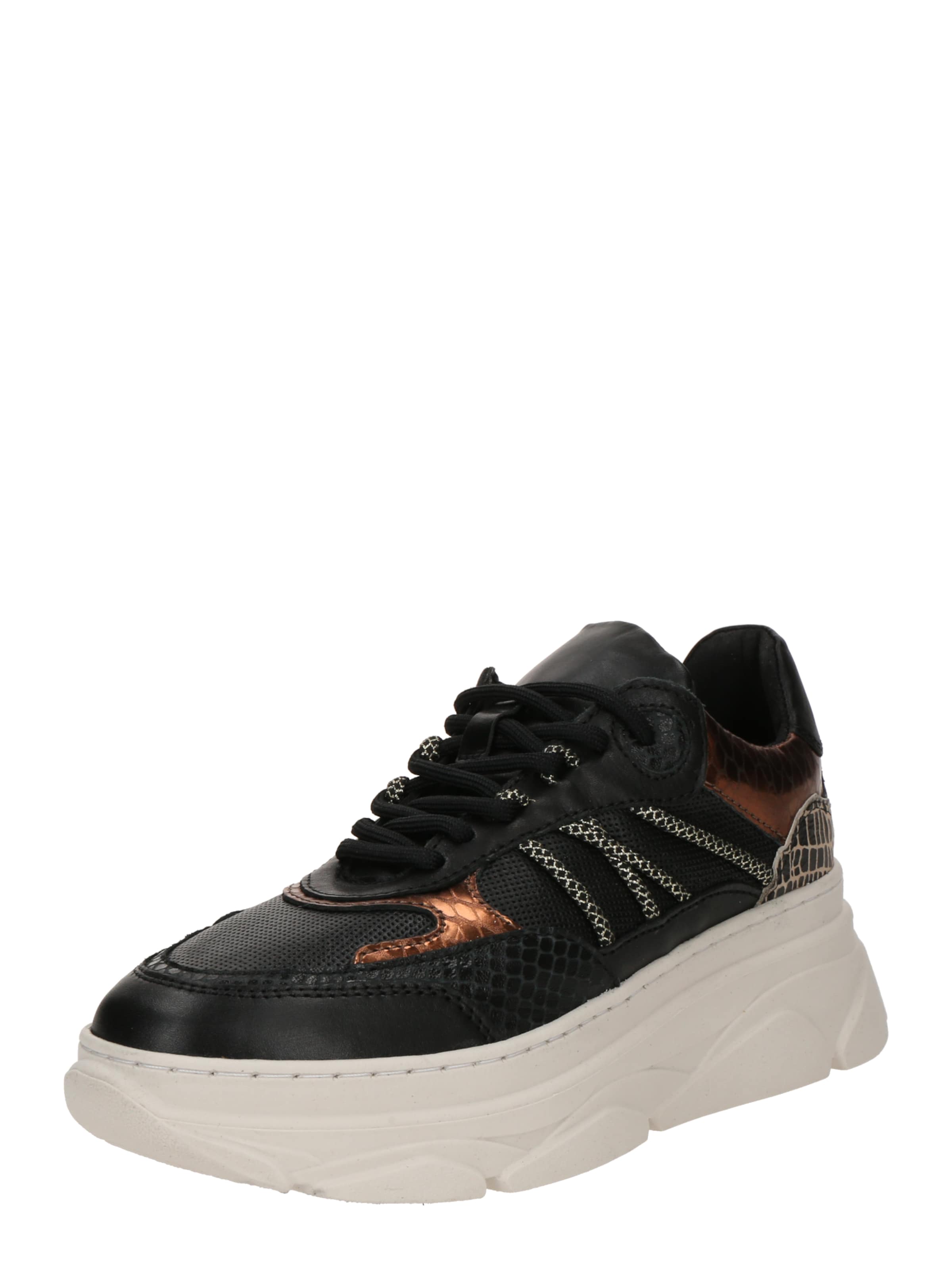 PS Poelman Platform trainers 'Jana' in Black: front