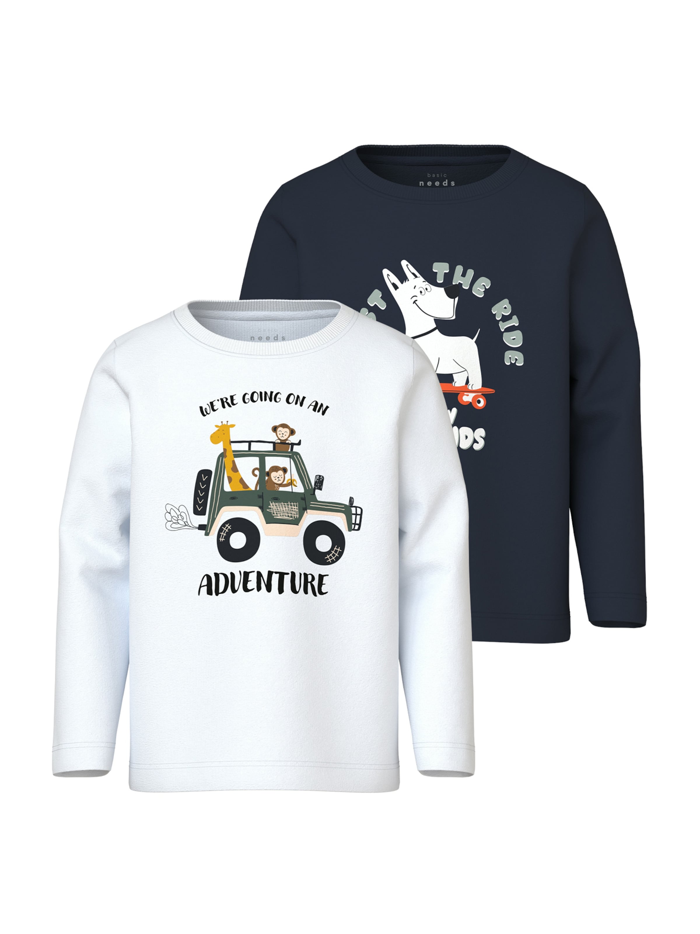 Tricou 'NMMVUX' de la NAME IT pe albastru: față