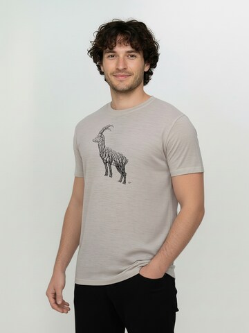 Maglia funzionale ' Loom Animal Ram ' di GREENBOMB in giallo: frontale