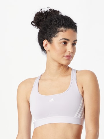 Bustier Soutien-gorge de sport 'Powerreact' ADIDAS SPORTSWEAR en violet : devant