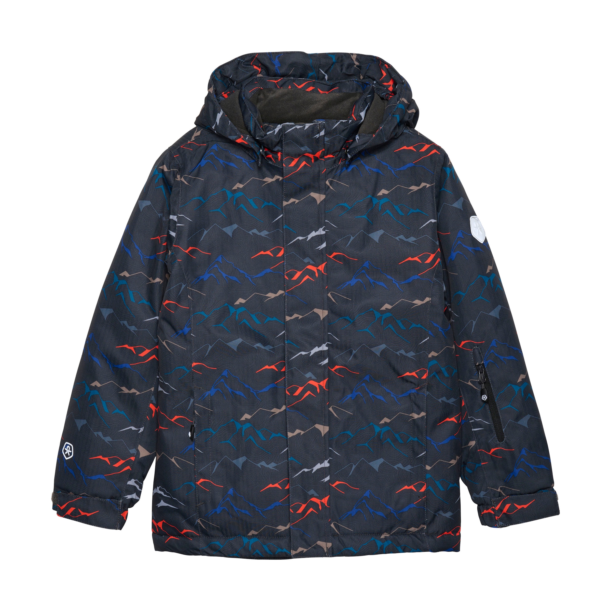 Veste de sport 'Coski Aop' COLOR KIDS en gris : devant