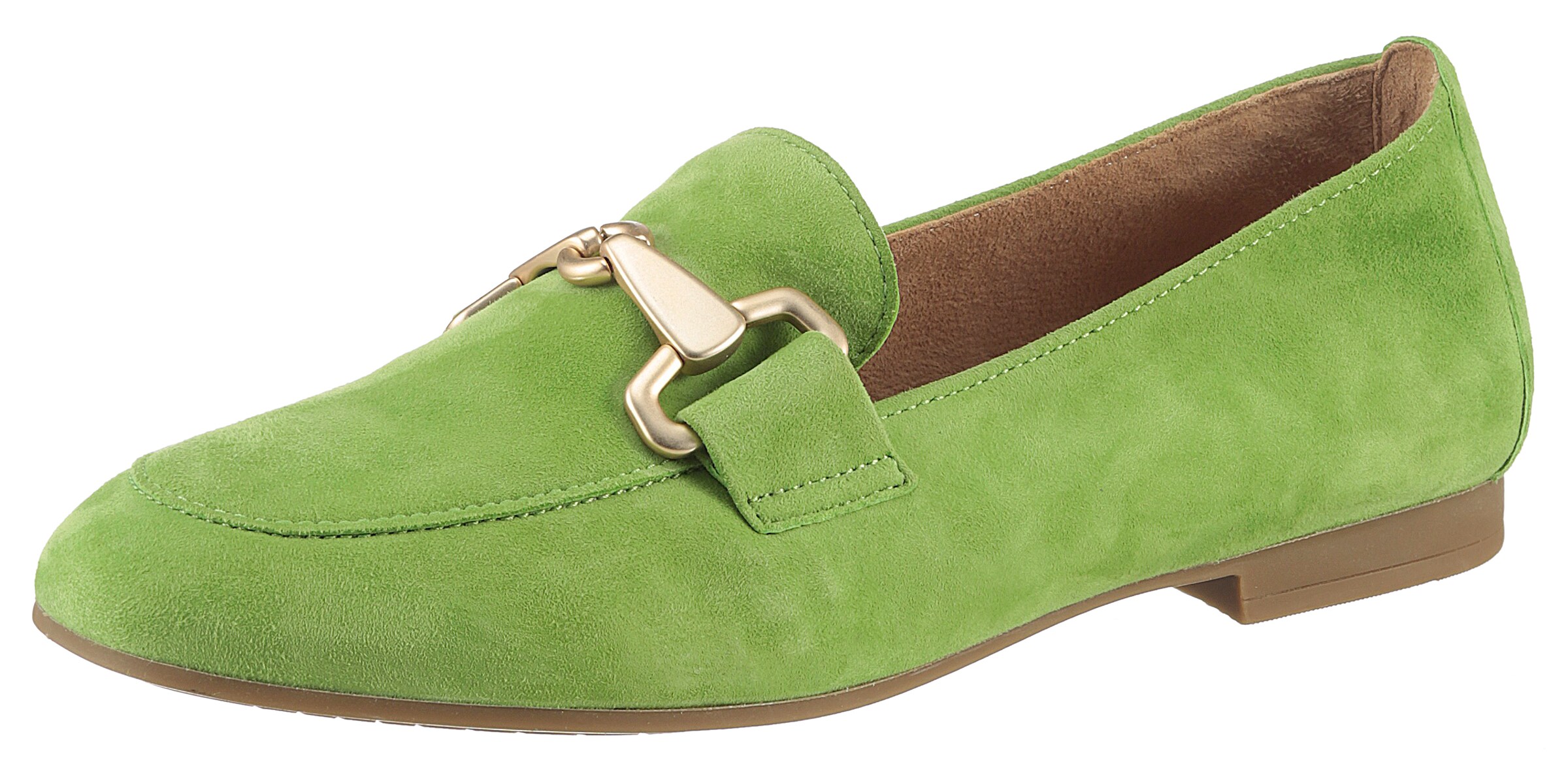 GABOR Classic Flats in Green: front