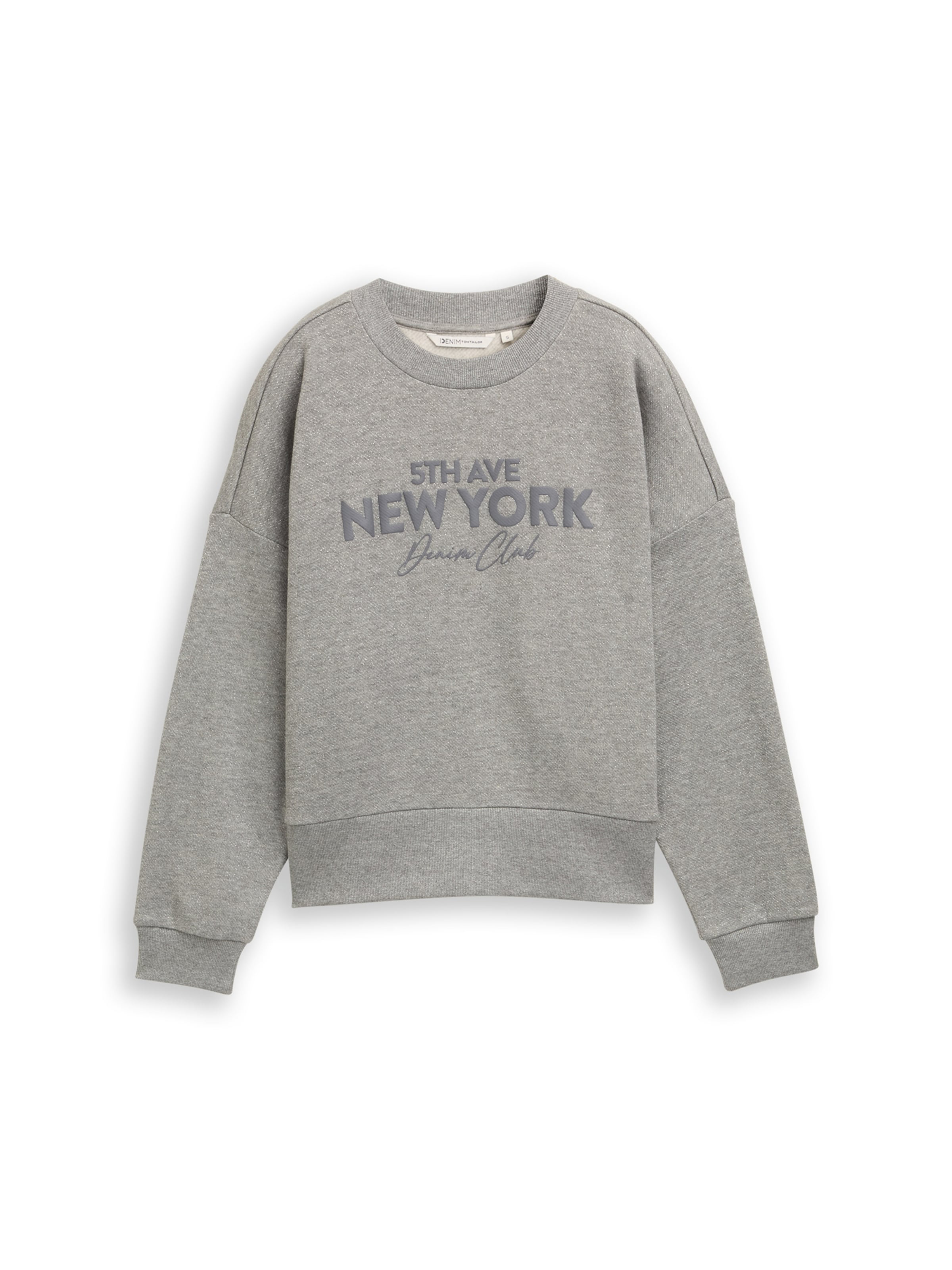 TOM TAILOR DENIM Sweatshirt in Grijs: voorkant