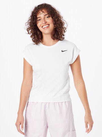 Tricou funcțional 'Court Victory' de la NIKE pe alb: față