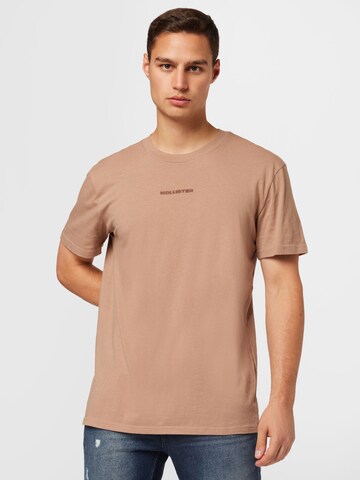 T-Shirt 'LUEDE' HOLLISTER en marron : devant