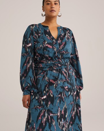 WE Fashion Shirt dress in Blue: front