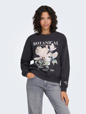 ONLY Sweatshirt 'ONLFLEUR' in Grau: Vorderseite