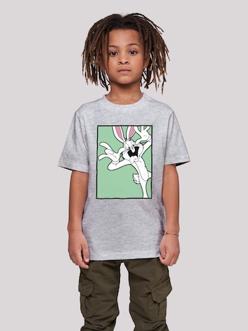 F4NT4STIC T-Shirt 'Looney Tunes Bugs Bunny Funny Face' in Grau: predná strana