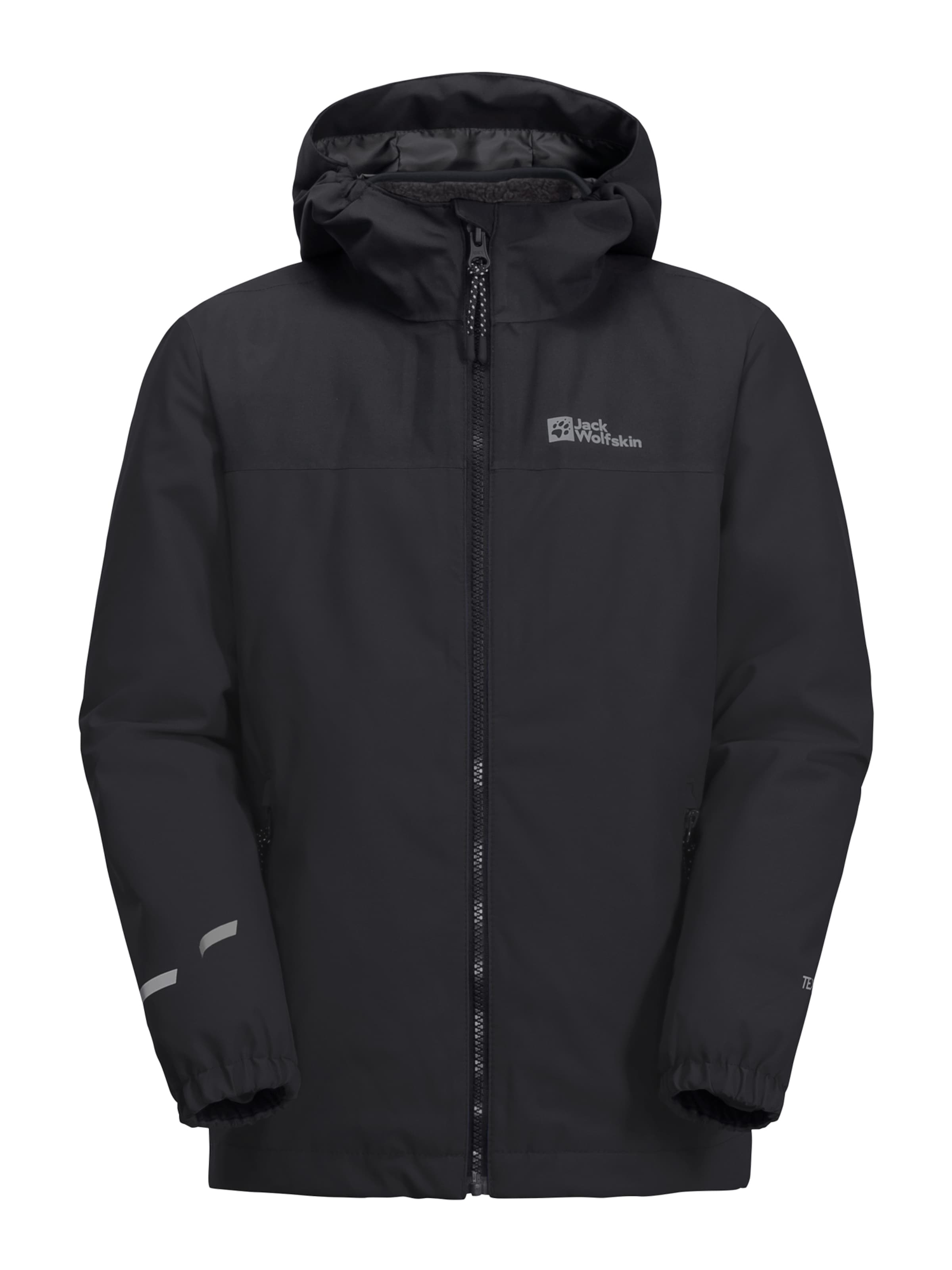 JACK WOLFSKIN Outdoor jacket 'Snowcurl' in Black: front