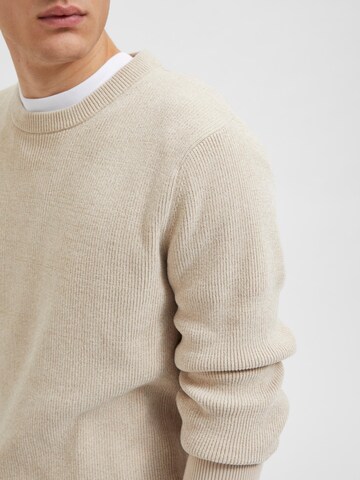 SELECTED HOMME Sweater 'Rodney' in Beige