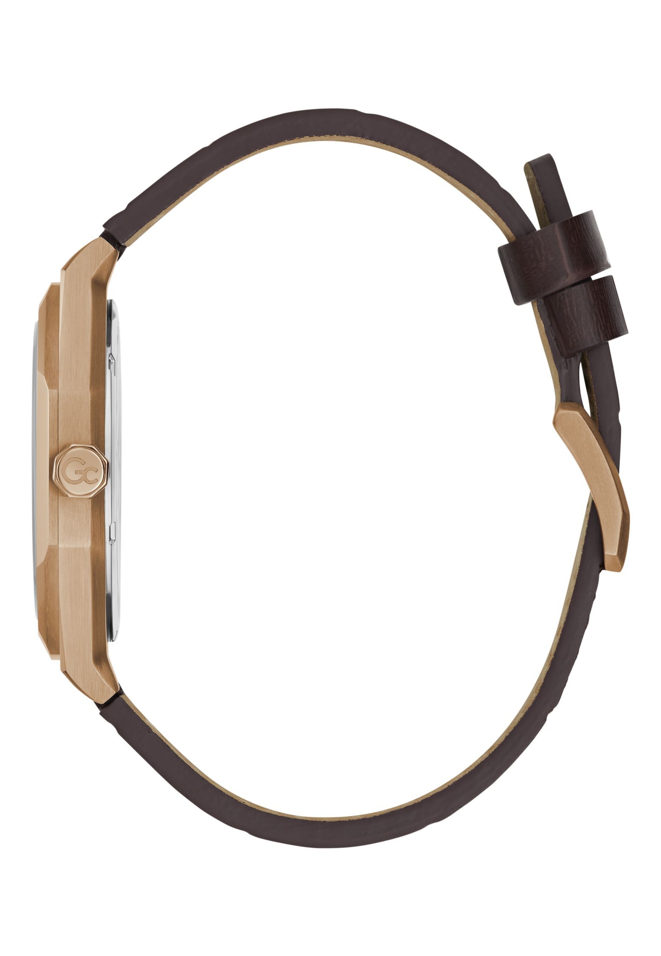 Gc Analoog horloge 'Coussin Sleek' in Bruin