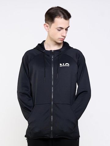 Giacca sportiva 'Core Zipup Hoodie' di neverover in nero: frontale