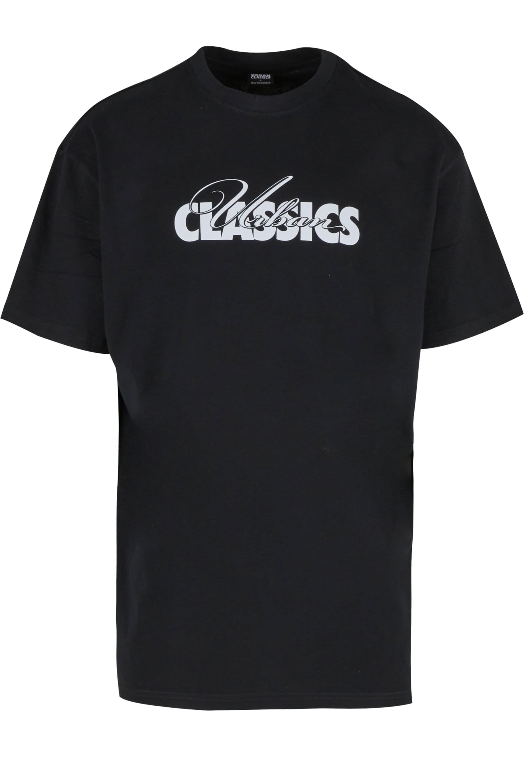 Urban Classics Футболка 'Cursive Bold' в Черный: спереди