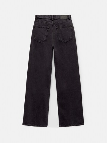 Wide Leg Jean Pull&Bear en noir