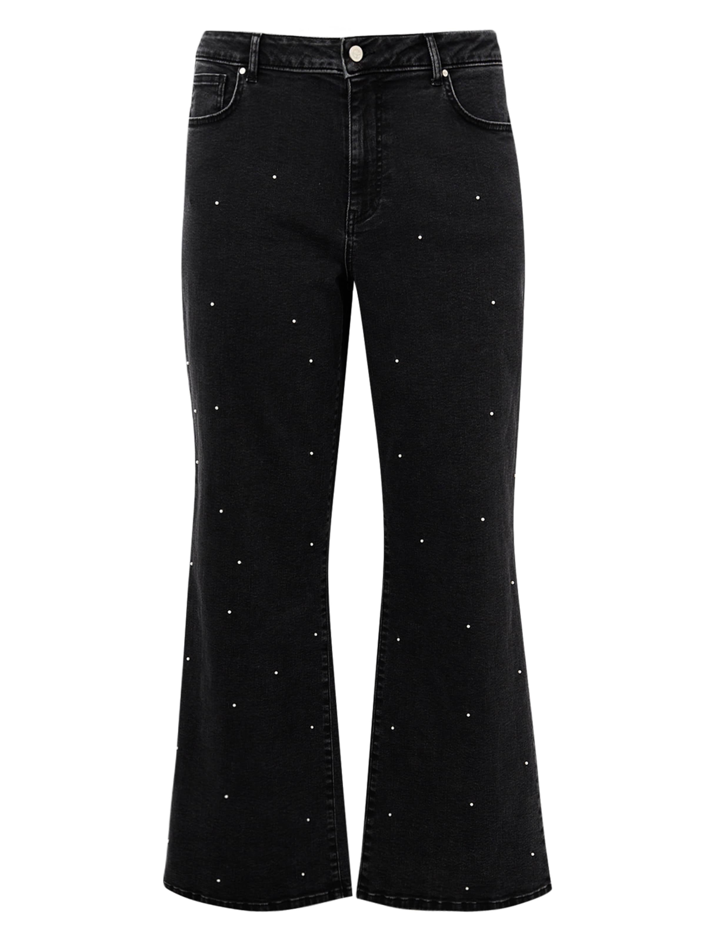 YOEK Bootcut Jeans in Zwart: voorkant