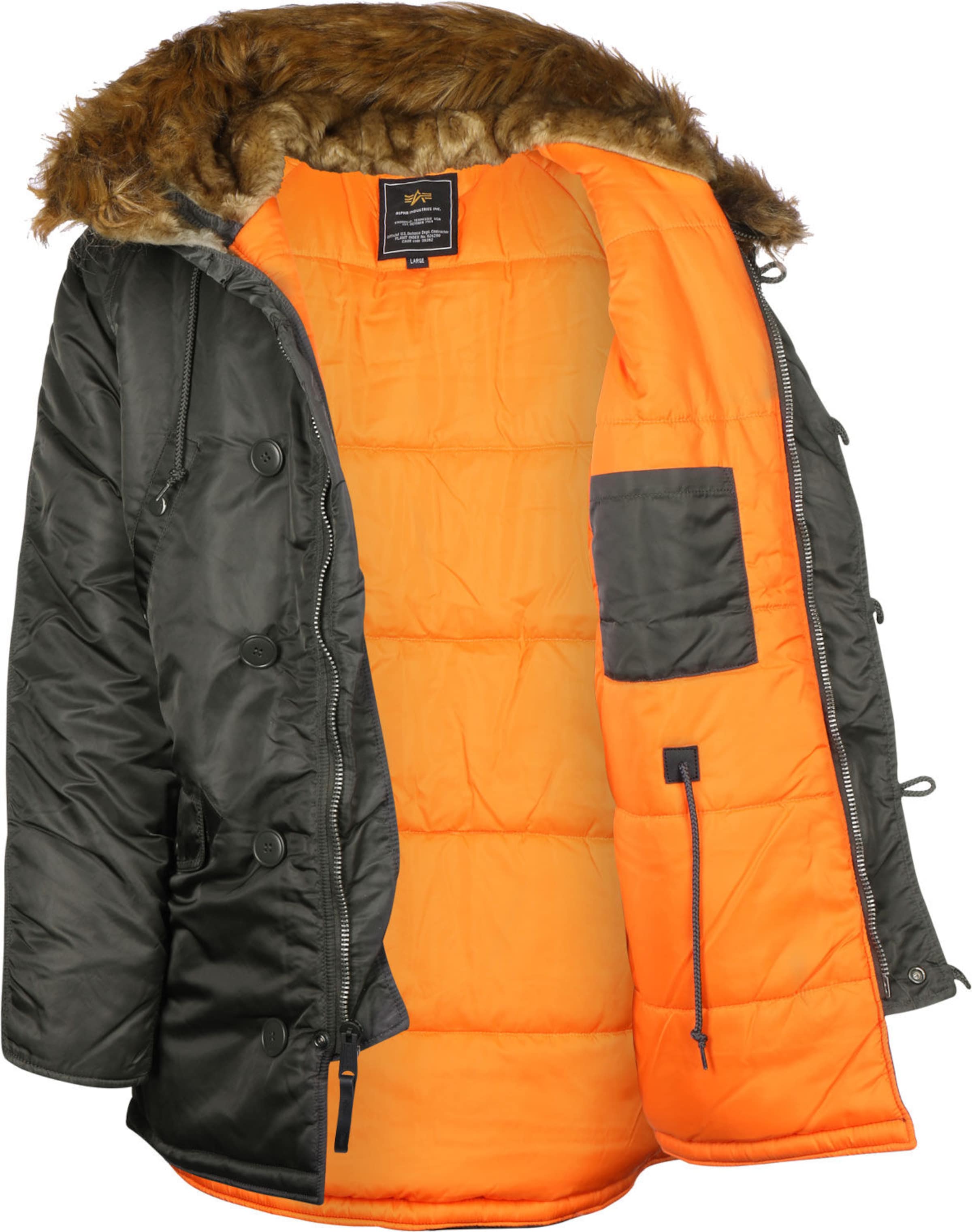 Geacă de iarnă 'N3B VF 59' de la ALPHA INDUSTRIES pe gri