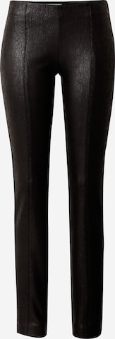Coupe slim Pantalon 'Dalia' WEEKDAY en noir : devant